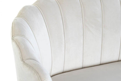 Sofa Poliester Metal 130X77X83 Crema