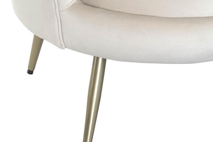 Sofa Poliester Metal 130X77X83 Crema