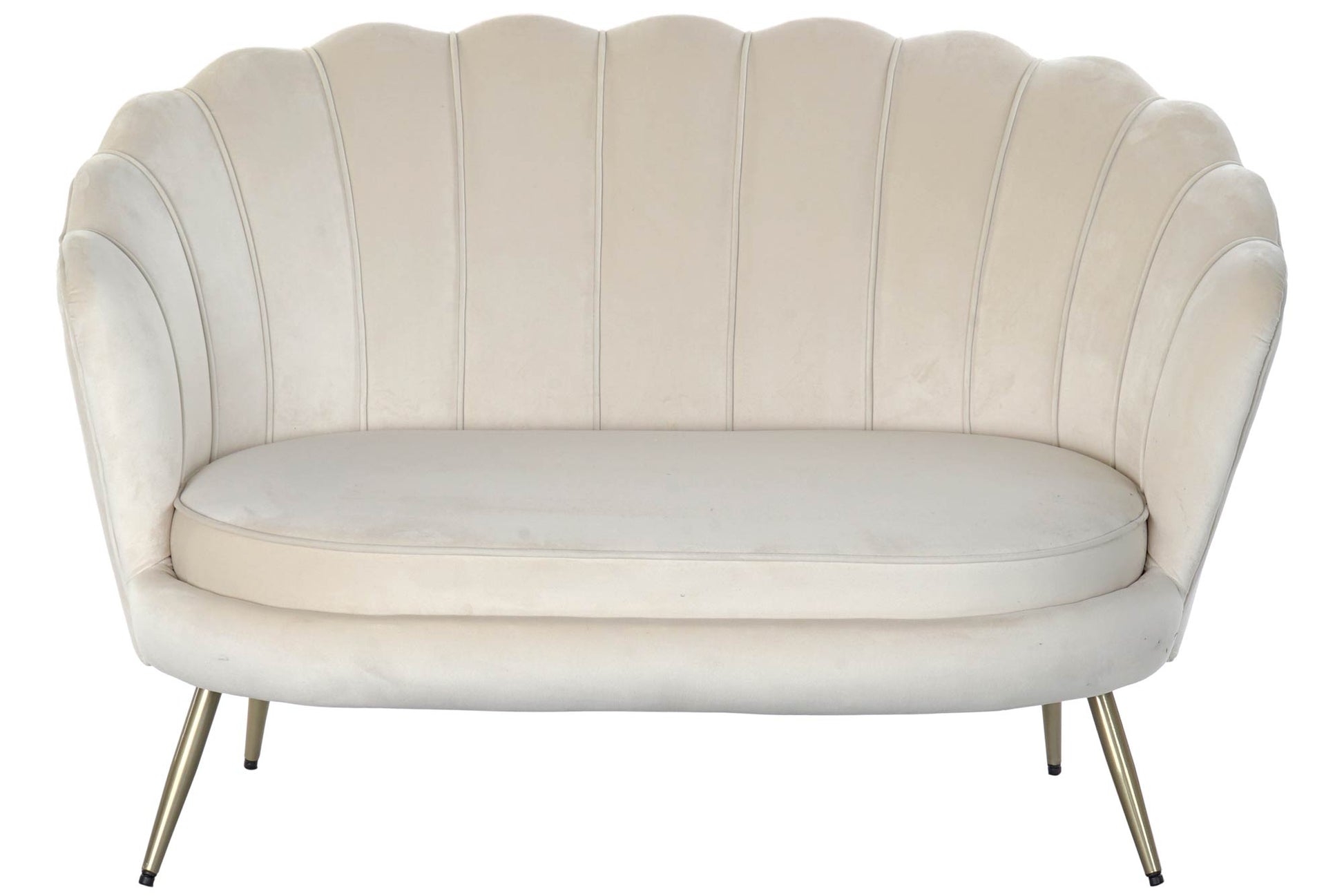 Sofa Poliester Metal 130X77X83 Crema