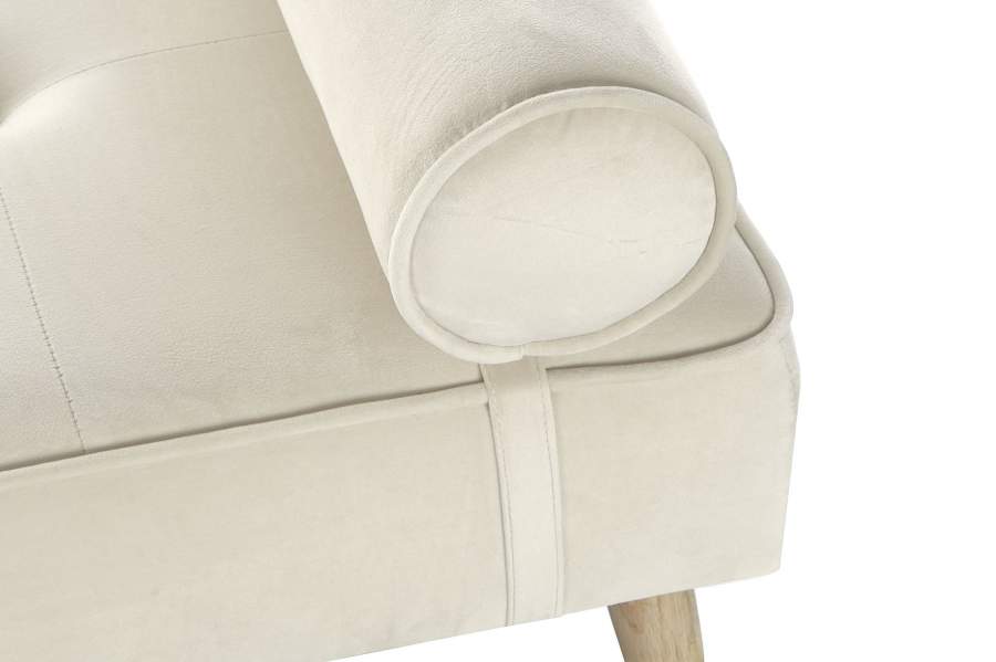 Divan Poliester Metal 184X76X62 Crema