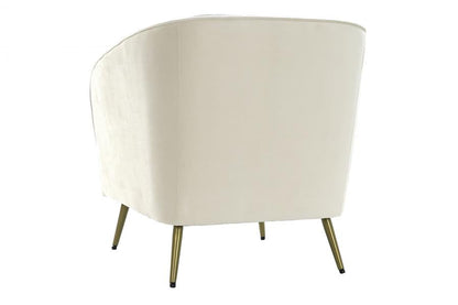 Sillon Poliester Metal 70X68X73 Crema