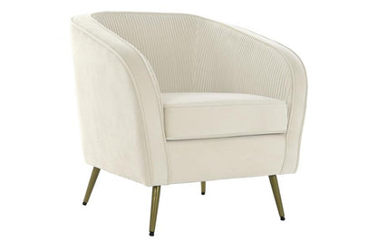 Sillon Poliester Metal 70X68X73 Crema