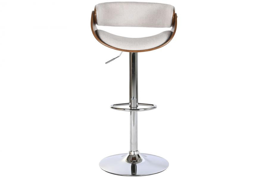 Taburete Poliester Nogal 54X53X101_5 Ajustable