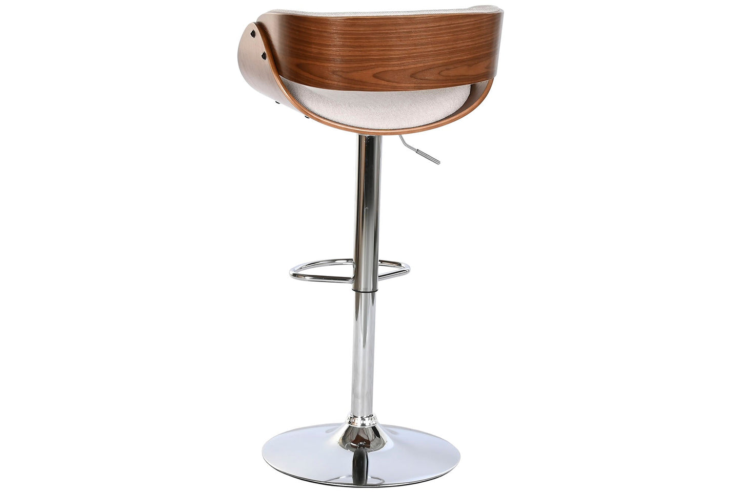 Taburete Poliester Nogal 54X53X101_5 Ajustable