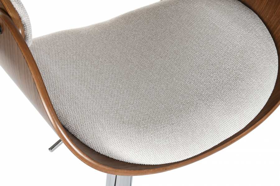 Taburete Poliester Nogal 54X53X101_5 Ajustable