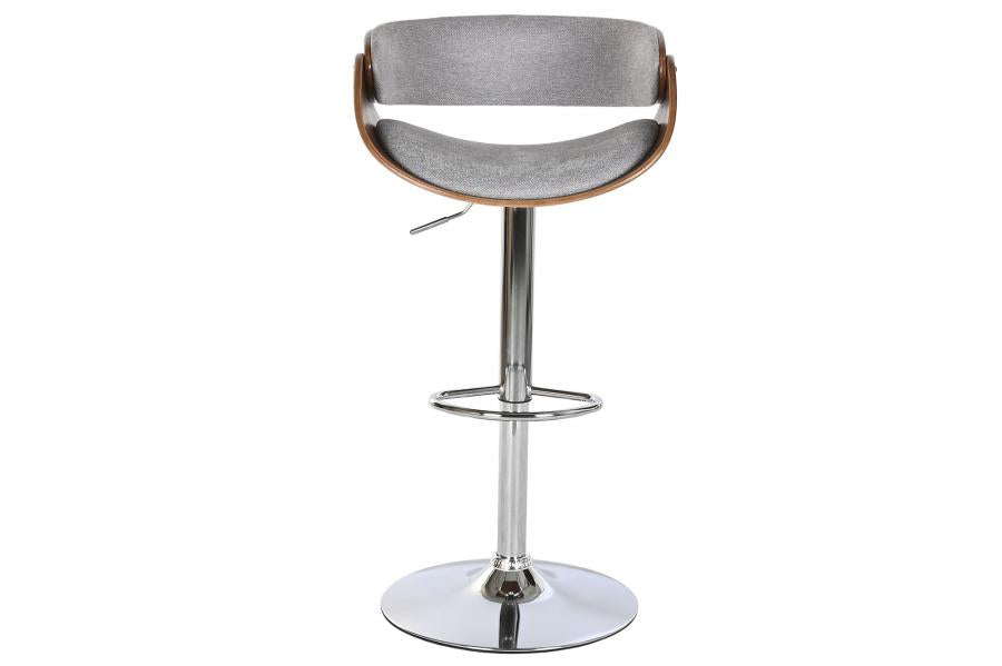 Taburete Poliester Nogal 54X53X101_5 Ajustable