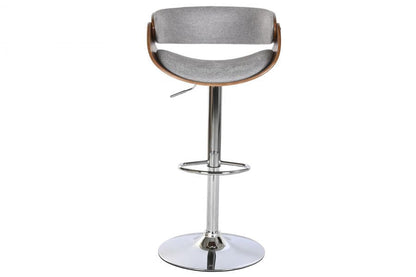 Taburete Poliester Nogal 54X53X101_5 Ajustable