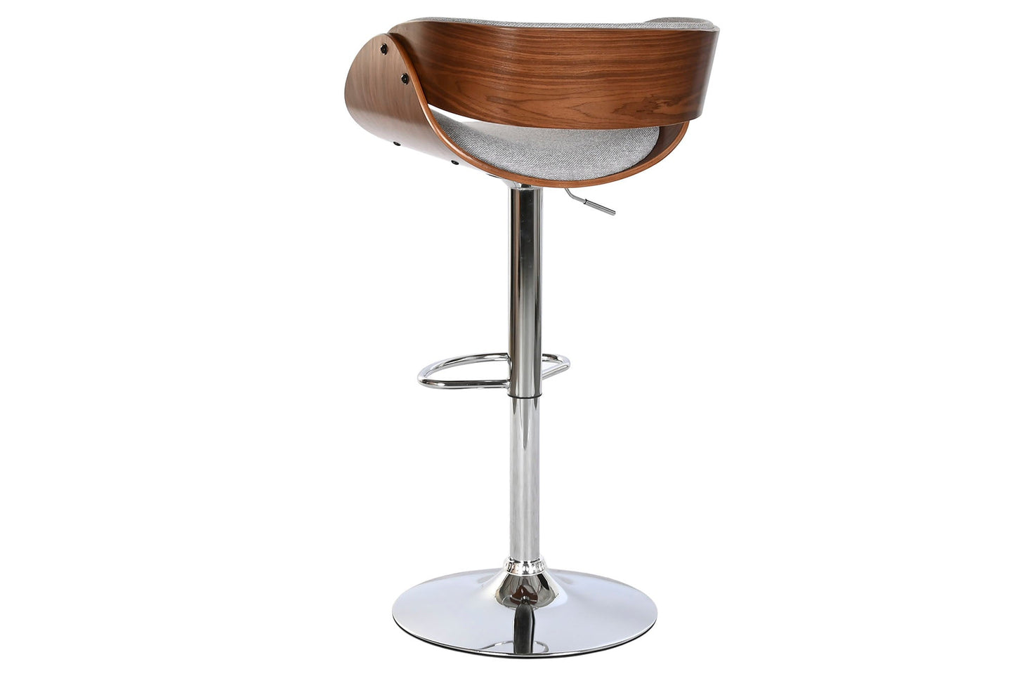 Taburete Poliester Nogal 54X53X101_5 Ajustable