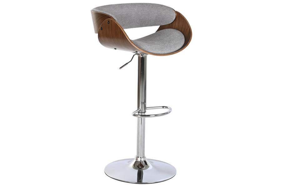 Taburete Poliester Nogal 54X53X101_5 Ajustable