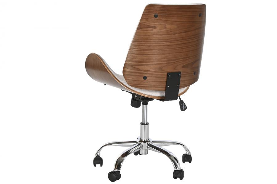 Silla Poliester Nogal 52X58_5X98 Ajustable Cromado