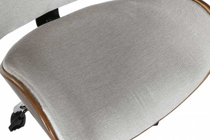 Silla Poliester Nogal 52X58_5X98 Ajustable Cromado