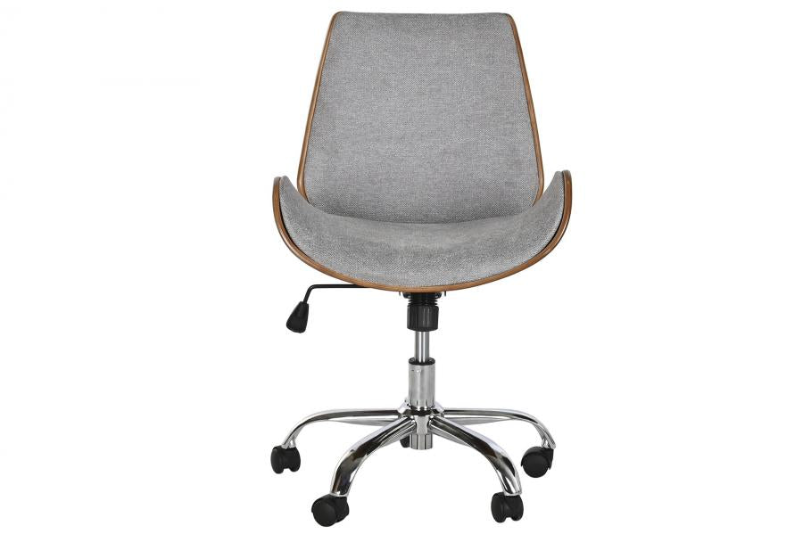 Silla Poliester Nogal 52X58_5X98 Ajustable Cromado