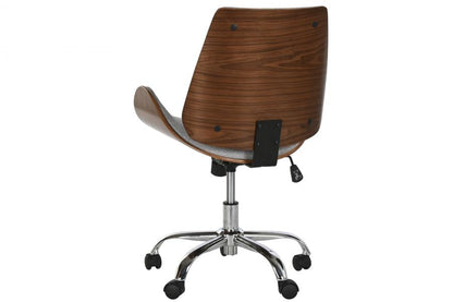 Silla Poliester Nogal 52X58_5X98 Ajustable Cromado