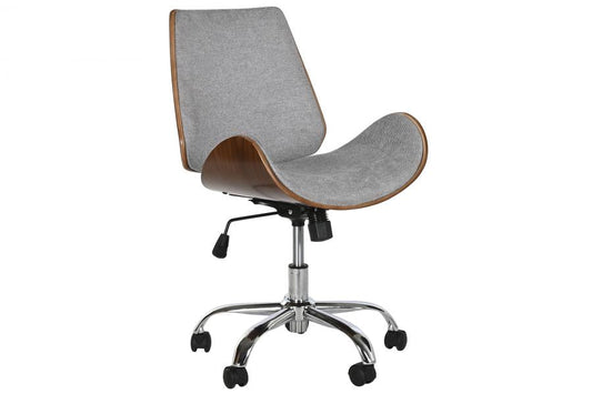 Silla Poliester Nogal 52X58_5X98 Ajustable Cromado
