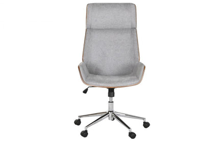 Silla Pu Nogal 60X65_5X118 Ajustable Cromado Gris