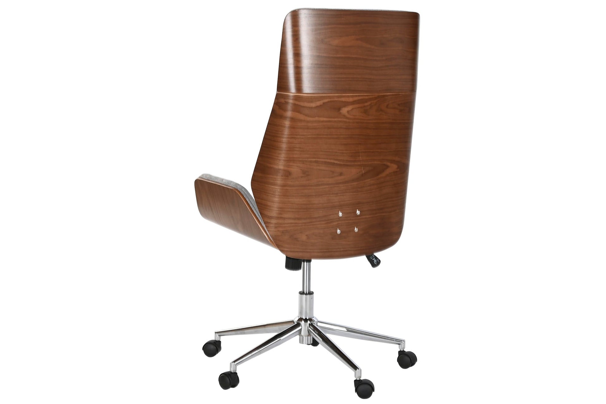 Silla Pu Nogal 60X65_5X118 Ajustable Cromado Gris