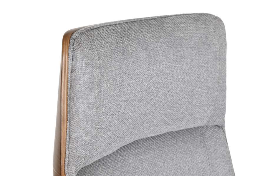 Silla Pu Nogal 60X65_5X118 Ajustable Cromado Gris