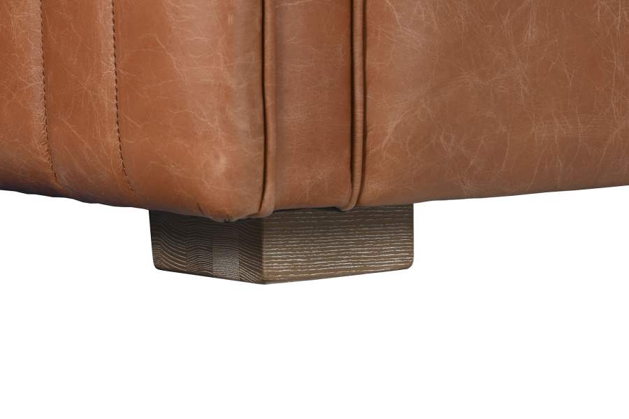 Sofa Piel 246_5X92X73 4 Plazas Cognac