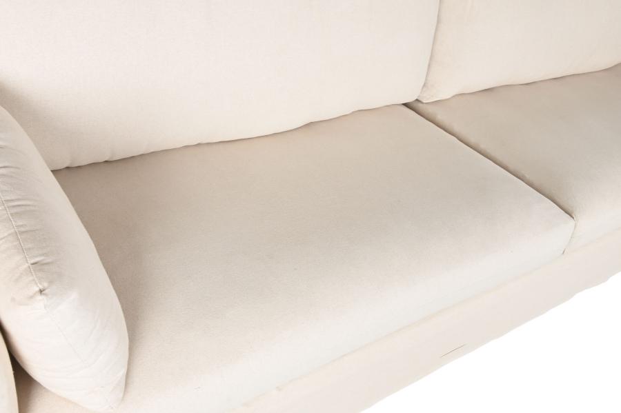 Sofa Lino Algodon 270X86X80 2 Cojines Beige