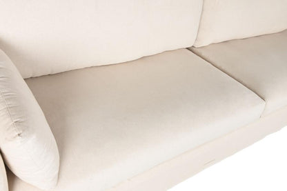 Sofa Lino Algodon 270X86X80 2 Cojines Beige