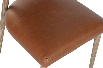 Silla Fresno Piel 46X53_5X80 Decape Blanco