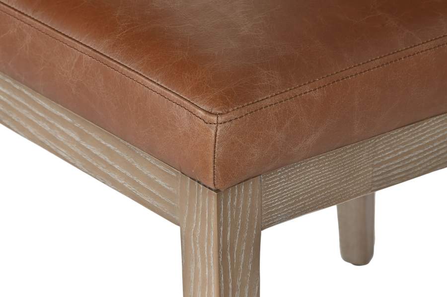 Silla Fresno Piel 46X59X81 Decape Blanco
