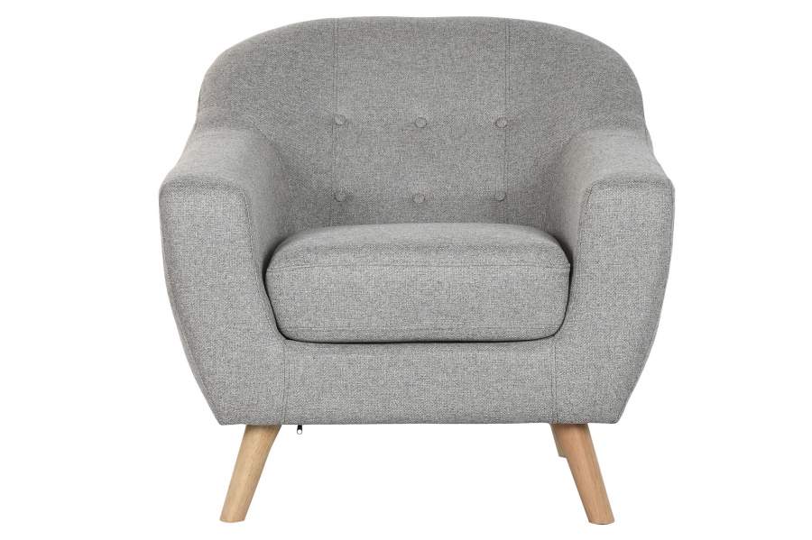 Sillon Poliester Rubberwood 83X80X80 Topo