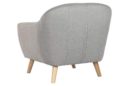 Sillon Poliester Rubberwood 83X80X80 Topo