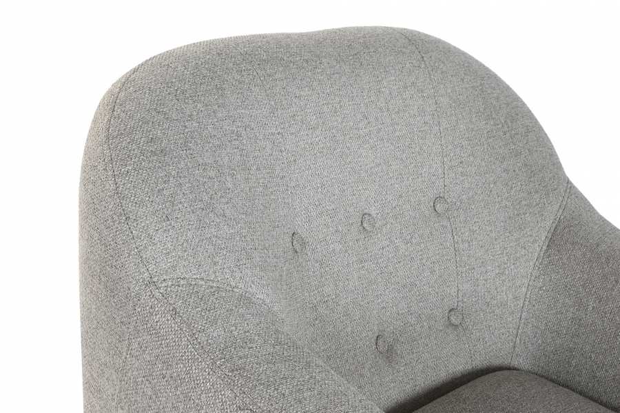Sillon Poliester Rubberwood 83X80X80 Topo