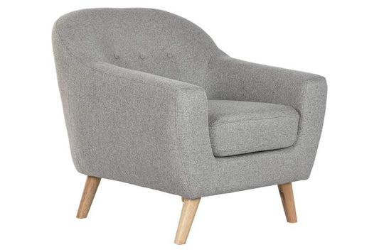 Sillon Poliester Rubberwood 83X80X80 Topo