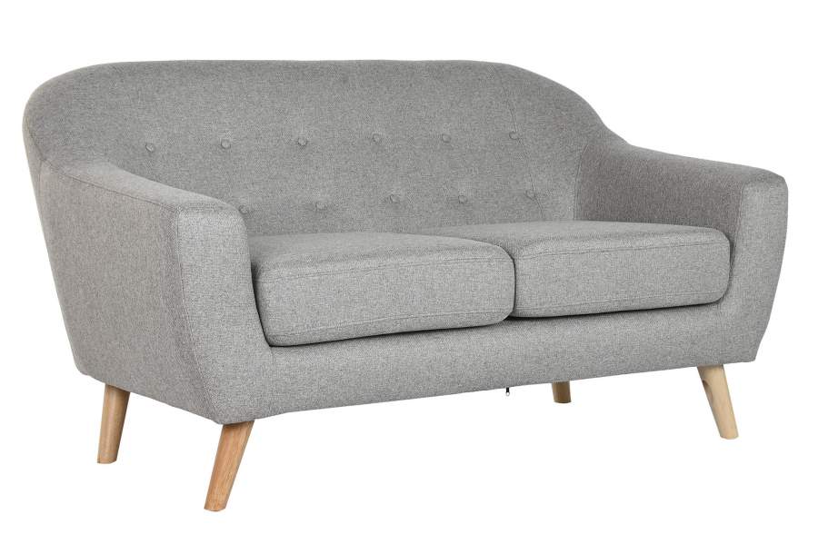 Sofa Poliester Rubberwood 146X84X82 2 Plazas Topo