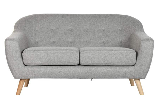 Sofa Poliester Rubberwood 146X84X82 2 Plazas Topo