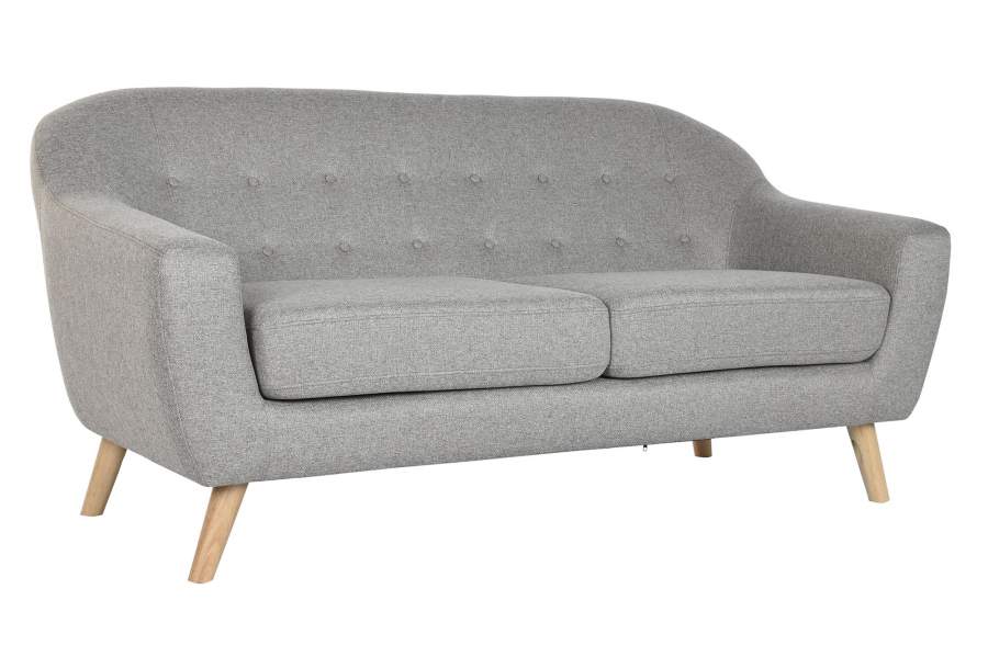 Sofa Poliester Rubberwood 172X82X82 3 Plazas Topo