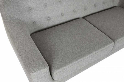 Sofa Poliester Rubberwood 172X82X82 3 Plazas Topo