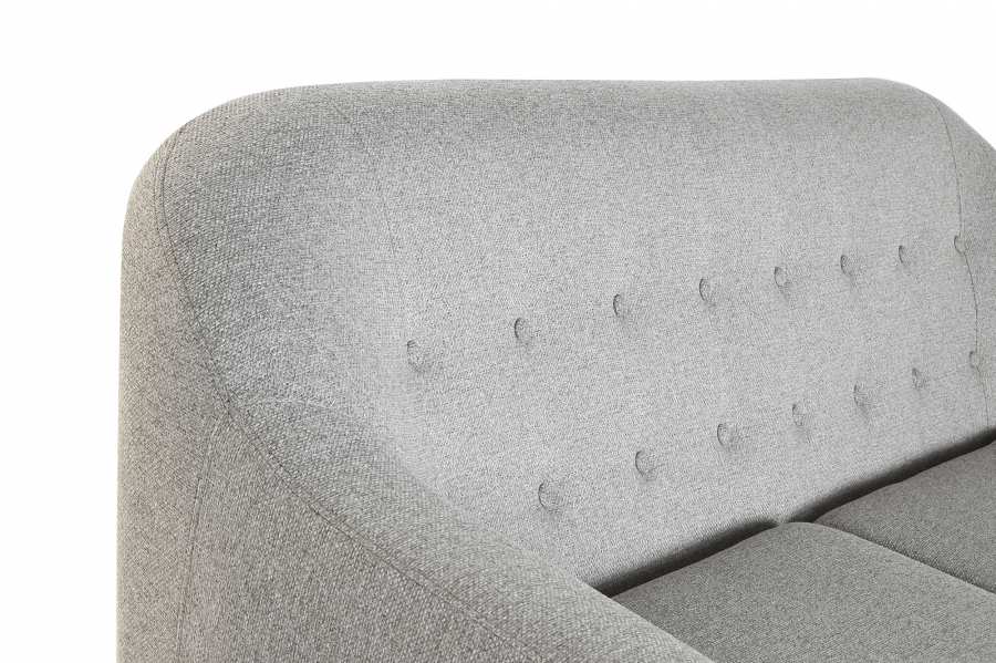 Sofa Poliester Rubberwood 172X82X82 3 Plazas Topo
