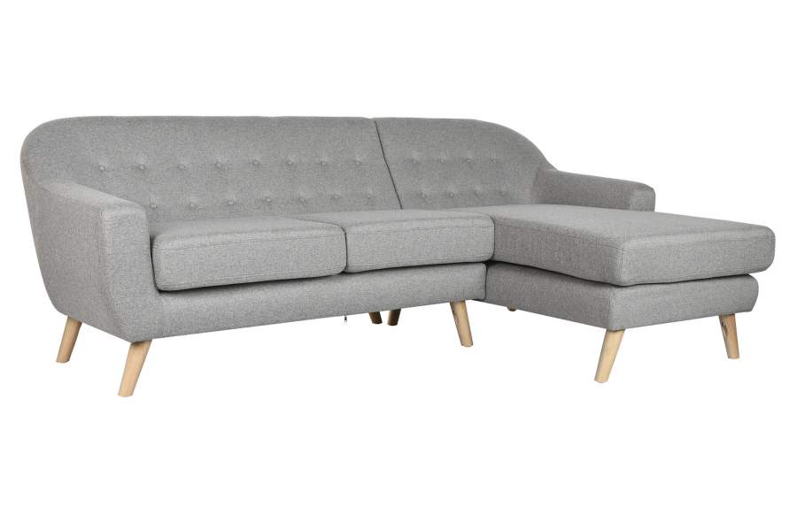 Sofa Poliester Rubberwood 226X144X84 Chaiselongue