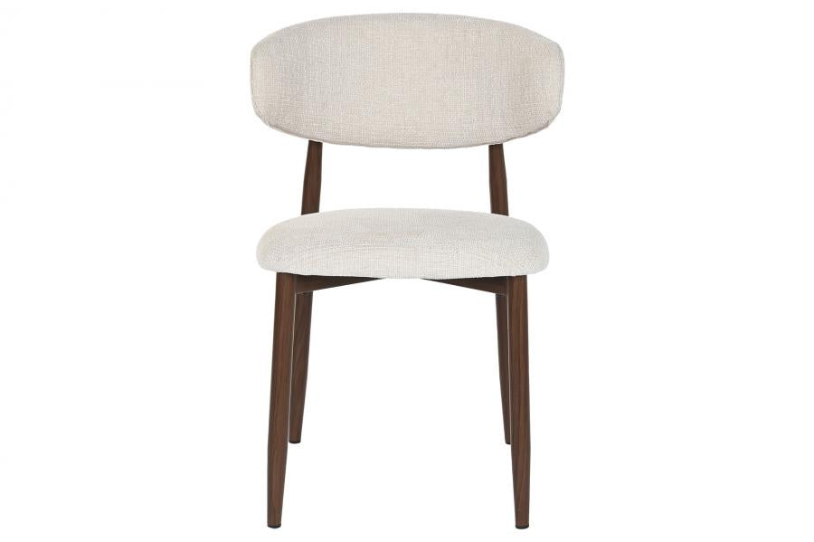 Silla Metal Poliester 54X52X78 Simil Madera Crudo