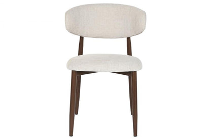 Silla Metal Poliester 54X52X78 Simil Madera Crudo