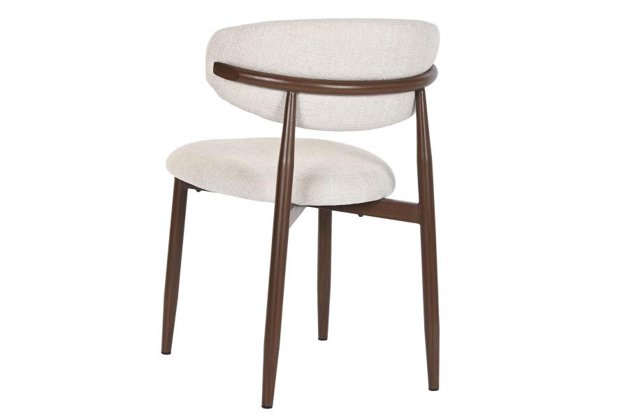 Silla Metal Poliester 54X52X78 Simil Madera Crudo