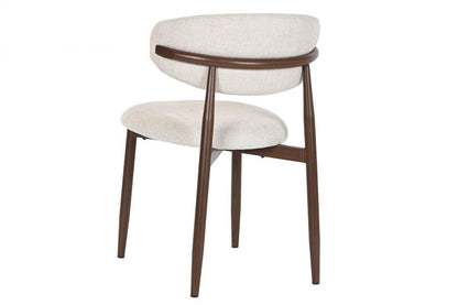 Silla Metal Poliester 54X52X78 Simil Madera Crudo