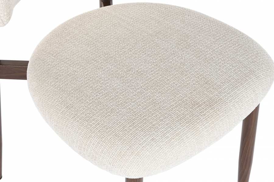 Silla Metal Poliester 54X52X78 Simil Madera Crudo