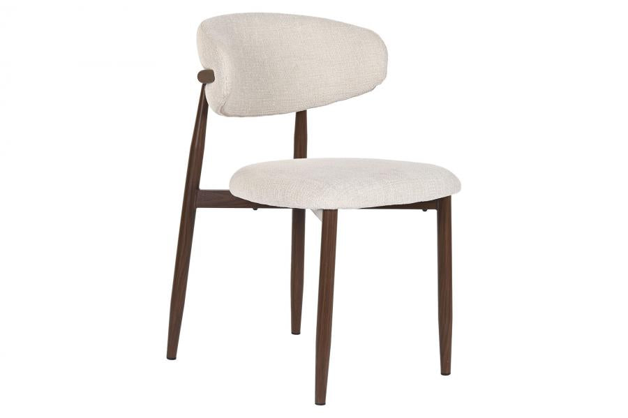 Silla Metal Poliester 54X52X78 Simil Madera Crudo