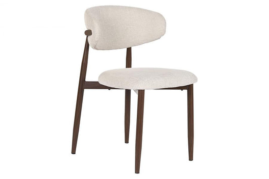 Silla Metal Poliester 54X52X78 Simil Madera Crudo