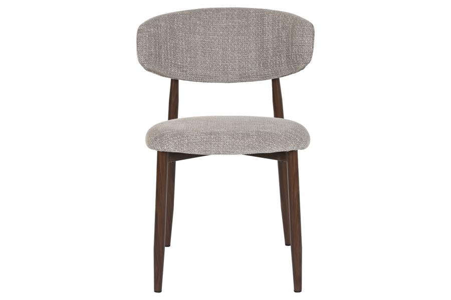 Silla Metal Poliester 54X52X78 Simil Madera Beige