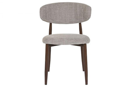 Silla Metal Poliester 54X52X78 Simil Madera Beige