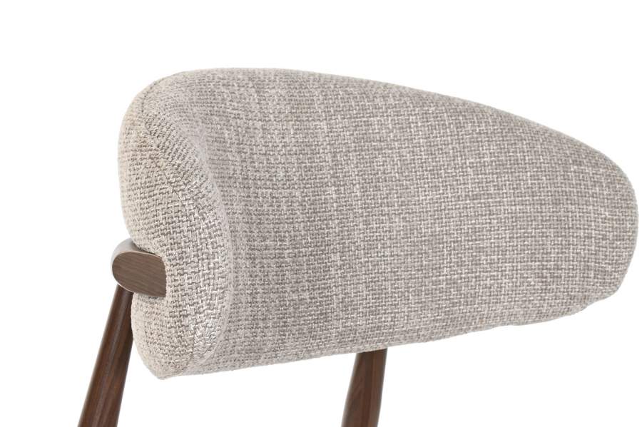Silla Metal Poliester 54X52X78 Simil Madera Beige