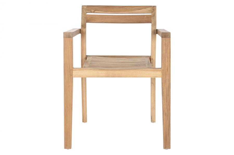 Silla Teca 58X55X76 Apilable Natural