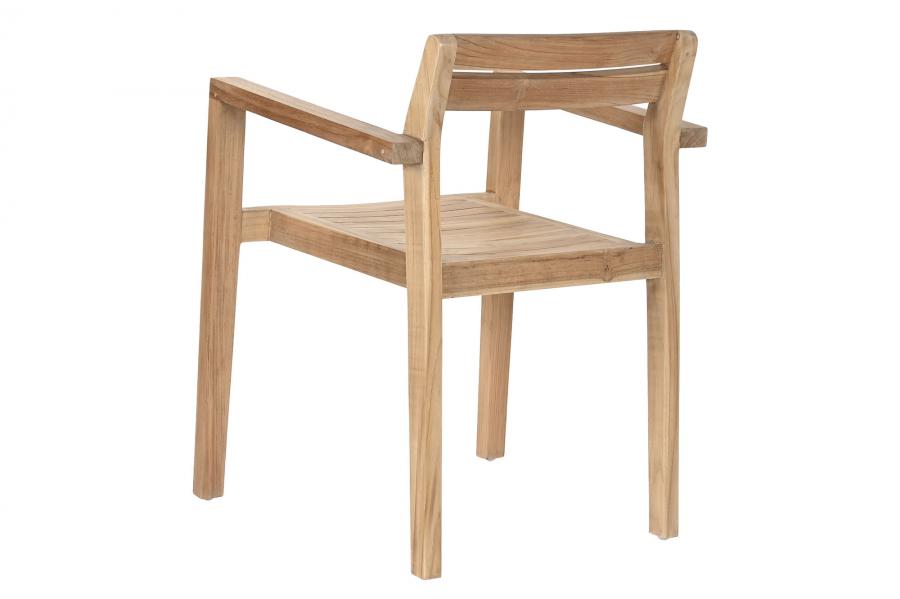 Silla Teca 58X55X76 Apilable Natural