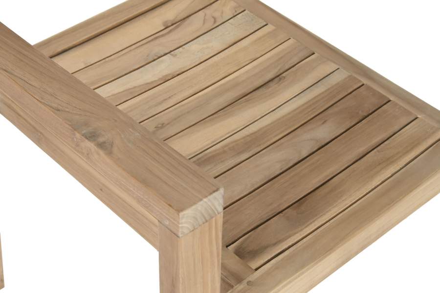 Silla Teca 58X55X76 Apilable Natural