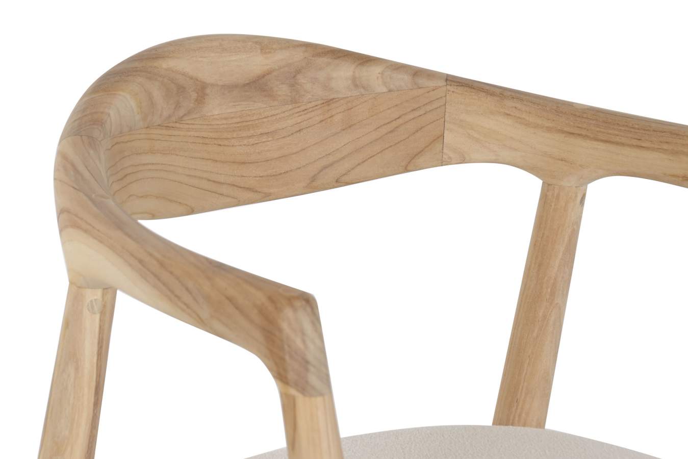 Silla Teca Poliester 61X57X77 Natural